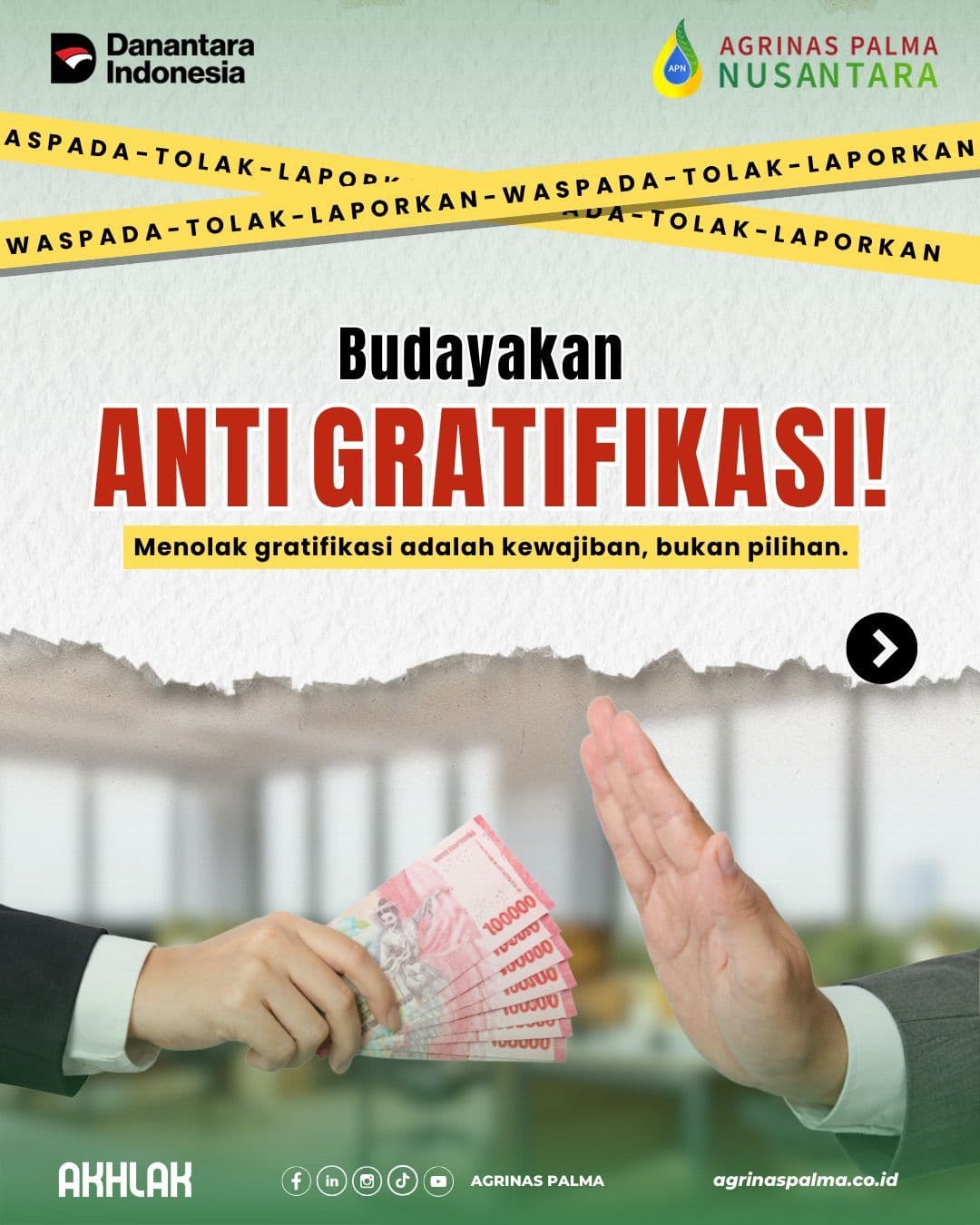 Menjaga Integritas dari Dalam: Komitmen Agrinas Palma Nusantara terhadap WBS dan Anti-Gratifikasi