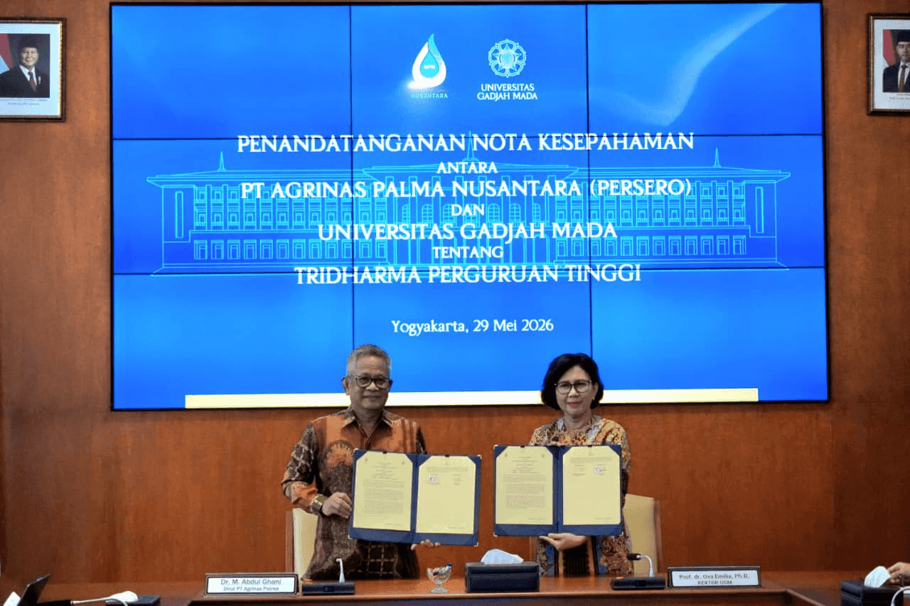 PT Agrinas Palma Nusantara (Persero) Gandeng UGM Perkuat Pengembangan Perkebunan dan Pangan Nasional